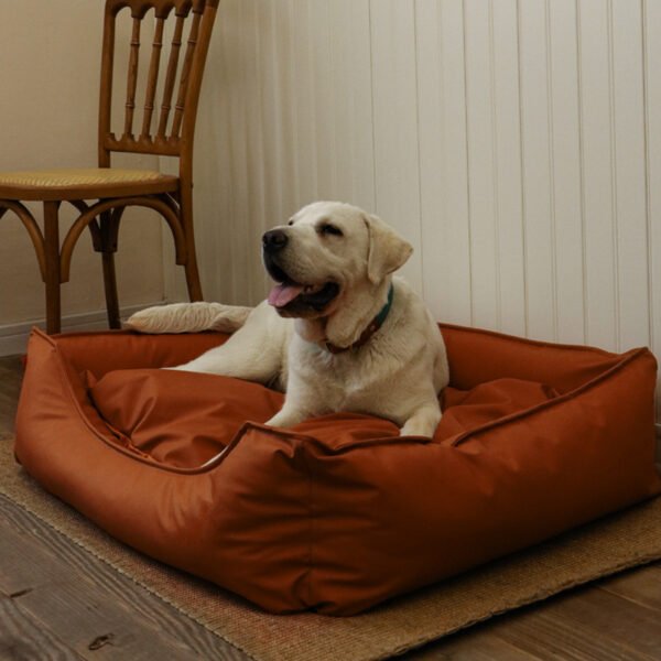 Leather Faux Leather Waterproof Kennel Pet Bed Sofa Cat Nest Supplies - Image 2