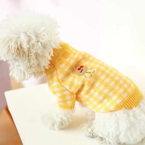 Bowknot Dog Cat Costume Hollow Knit Pet Sweater - Image 8