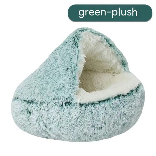 Semi-closed Cat Bed Four Seasons Universal Cover Shell Nest Small Dog Winter Pet Supplies - Image 5