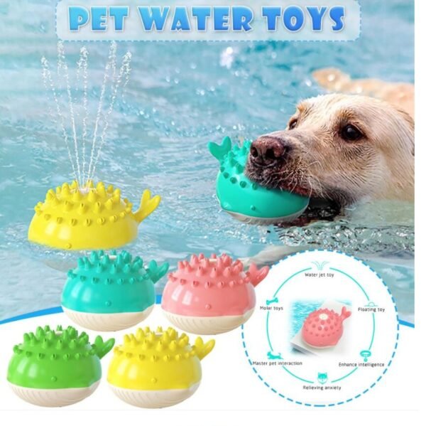 Pet Supplies Factory Amazon Hot Summer Electric Water Floating Swimming Bathing Water Spray Dog Toy - Image 2