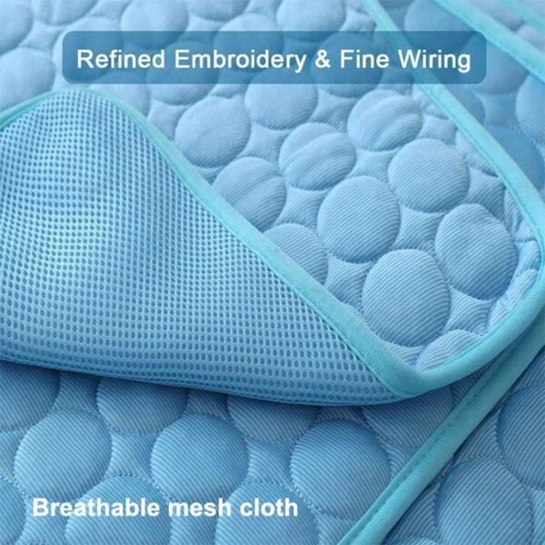Dog Cooling Mat Cooling Pad For Pets Chilly Pad For Kennels, Crates, Cars, Indoor & Outdoor Ice Silk Mat Cooling Blanket Cushion Non-Toxic Breathable Sleep Bed Beach - Image 5