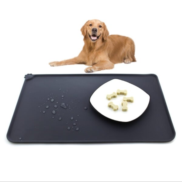 Waterproof Pet Mat For Dogs And Cats Pure Color Silicone Pet Food Mat - Image 3