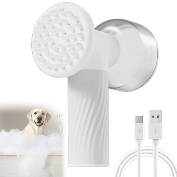 Automatic Foaming Dog Cat Bath Brush Dog Shampoo Brush With Soap Dispenser Electric Pet Grooming Massage Brush Pet Bath Brush Scrubber Comb For Dog Cat Pet Products - Image 2