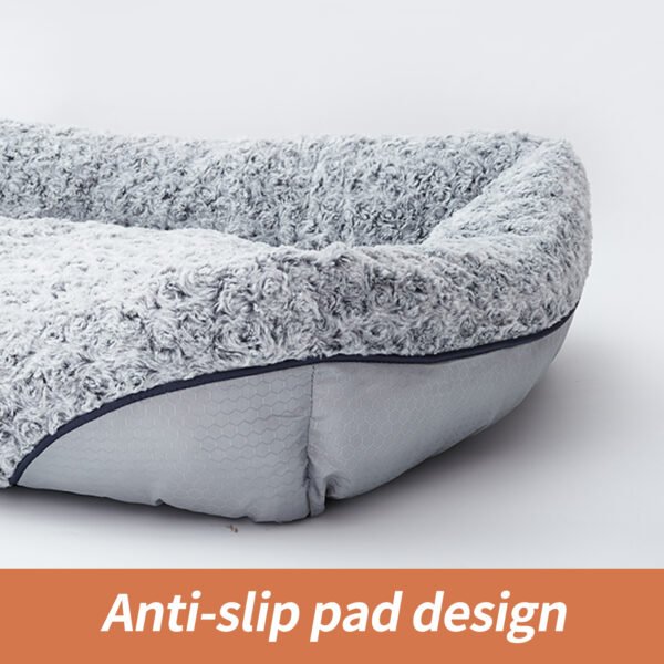 Swirl Rose Velvet Dog Beds For Small Medium Dogs Removable Cushion Calming Dog Sofa Beds Anti-Anxiety Machine Washable Cat Beds - Image 5