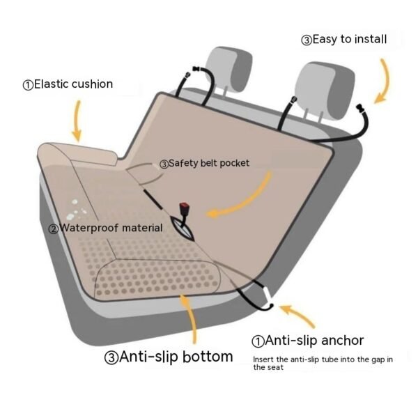 Pet Supplies Rear Car Dog Bed - Image 6