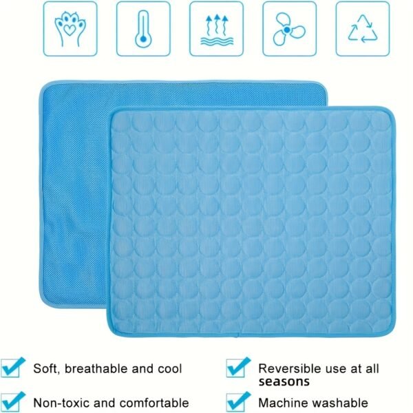Dog Cooling Mat Cooling Pad For Pets Chilly Pad For Kennels, Crates, Cars, Indoor & Outdoor Ice Silk Mat Cooling Blanket Cushion Non-Toxic Breathable Sleep Bed Beach - Image 4