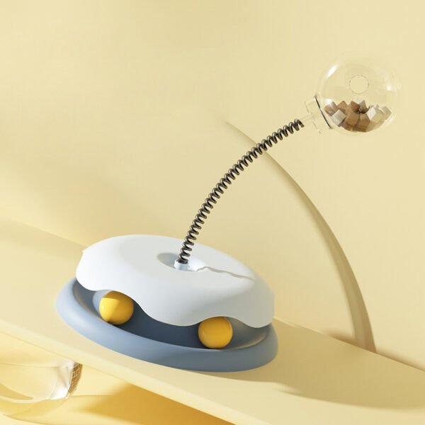 Cat Leakage Food 2 In 1 Toys Turntable Ball Toys Kitten Funny Cat Training Spring Ball Cat Supplies Pet Products - Image 5