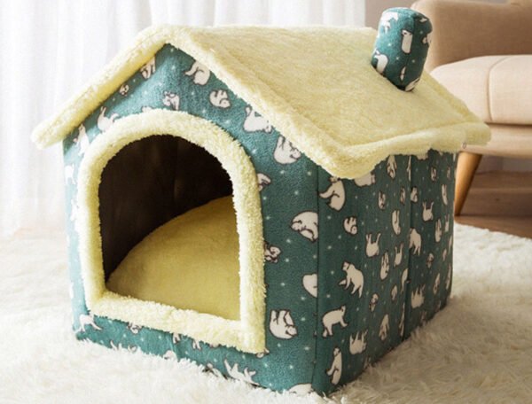 Foldable Dog House Pet Cat Bed Winter Dog Villa Sleep Kennel Removable Nest Warm Enclosed Cave Sofa - Image 8