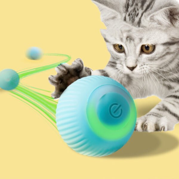 USB Rechargeable Gravity Electric Rolling Ball Electric Cat Toy - Image 4