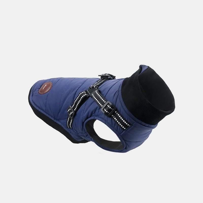 Pet Autumn And Winter New Dog Clothes Cotton-padded Clothes Warm Pet Thickened Chest And Back Integrated