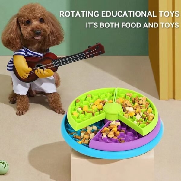 Slow Food Bowl Anti Choking Cat Bowl Dog Basin Puzzle Feeder Healthy Pet Rotating Game Board Pet Products - Image 5