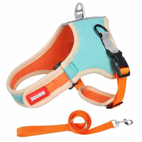 Saddle-type Reflective Suede Leash Pet Harness - Image 3