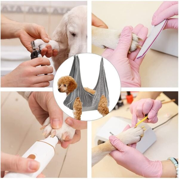 Dog Grooming Hammock, Nail Trimming Helper, Dog Grooming Harness Multifunctional Restraints, For Small Medium Large Dogs And Cats Bathing, Washing, Grooming, And Trimming Nails - Image 8