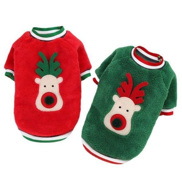 Pet Plus Velvet Christmas Print Sweater - Image 5