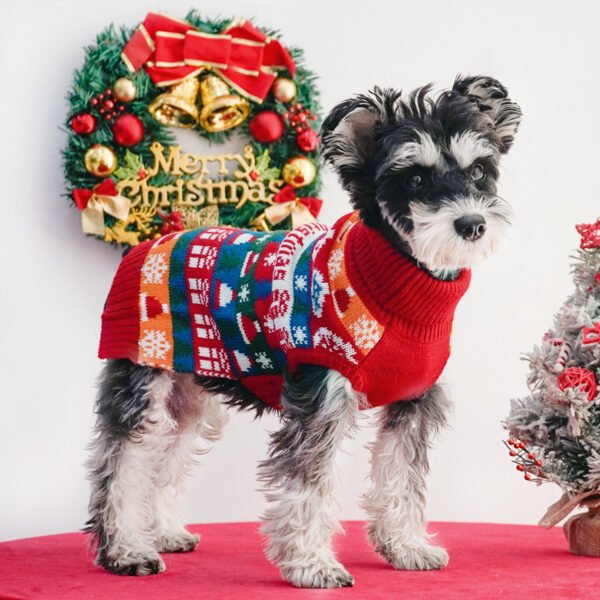 Pet Dog Christmas Turtleneck Sweater - Image 5