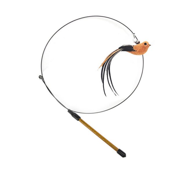 Steel Wire Feather Funny Cat Stick Long Rod - Image 5