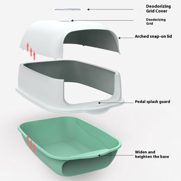 Litter Box Fully Enclosed Cat Toilet - Image 3