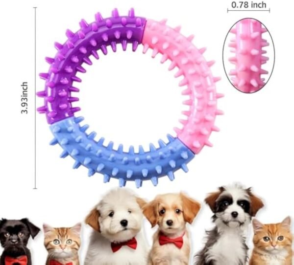 Dog Chew Toys Ring Dog Teething Toys Rubber Puppy Teething Toys Pet Toys For Small Medium Large Dogs - Image 2