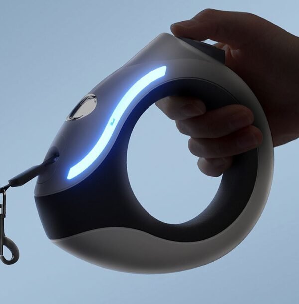 New Dog Traction Rope LED Night Lighting Automatic Retractable Leash Pet Supplies - Image 2