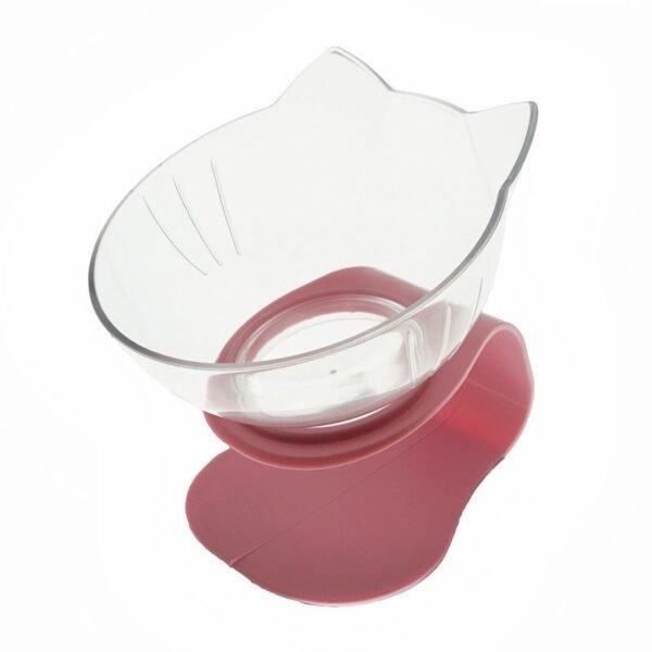 Non Slip Double Cat Bowl With Raised Stand Pet Food Cat Feeder Protect Cervical Vertebra Dog Bowl Transparent Pet Products - Image 7
