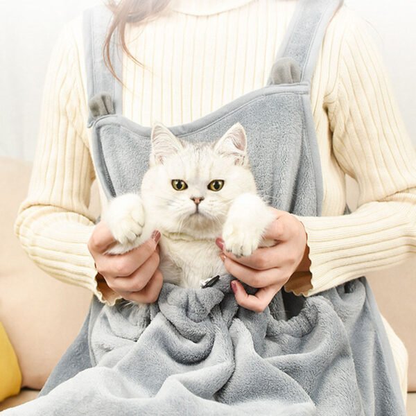 Touch The Cat Clothes Pets Apron Non-stick Anti-grab Soft Plush Camisole Pinafore For Pets - Image 4