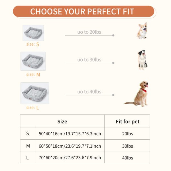Swirl Rose Velvet Dog Beds For Small Medium Dogs Removable Cushion Calming Dog Sofa Beds Anti-Anxiety Machine Washable Cat Beds - Image 3