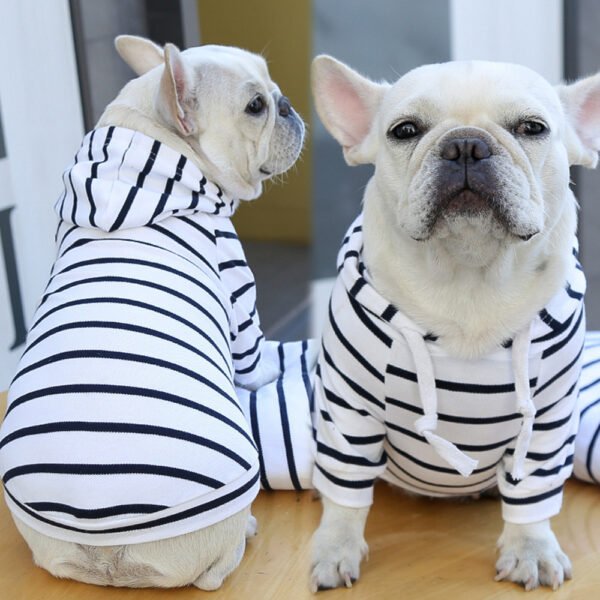 Pet Dog Cat Hoodie Striped Clothes - Image 2