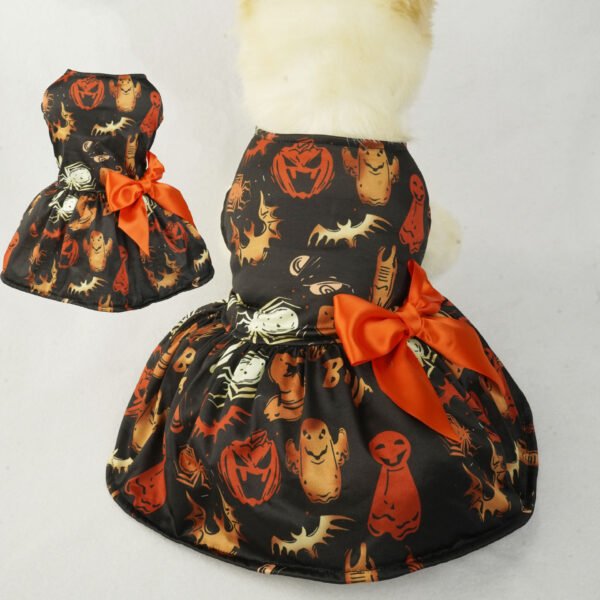 Halloween Small Dog Clothes Pet Dress Pumpkin Print Dress Chihuahua Yorkie Mesh Dress Pet Party Clothing Cat Dog Costume - Image 6