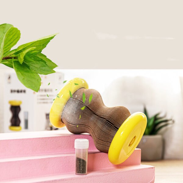 Pet Toy Magic Organ Corrugated Paper Wheel Cat Scratching Board Powder - Image 2