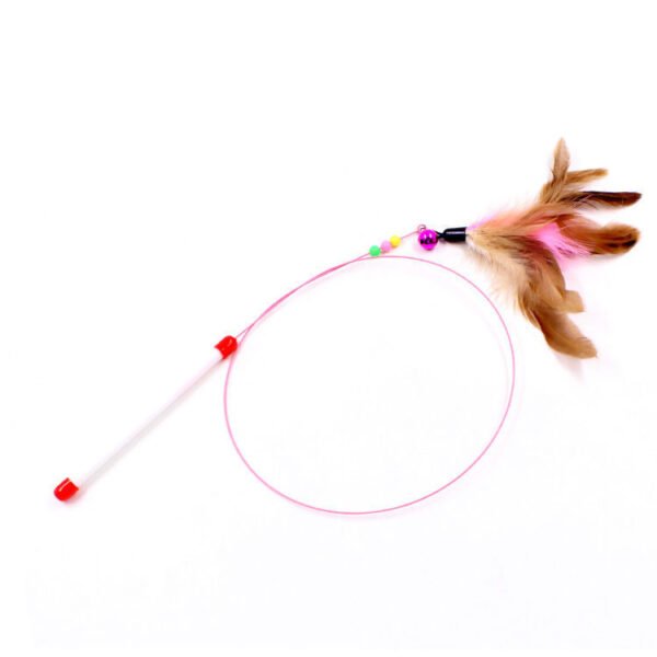 Steel Wire Feather Funny Cat Stick Long Rod - Image 10