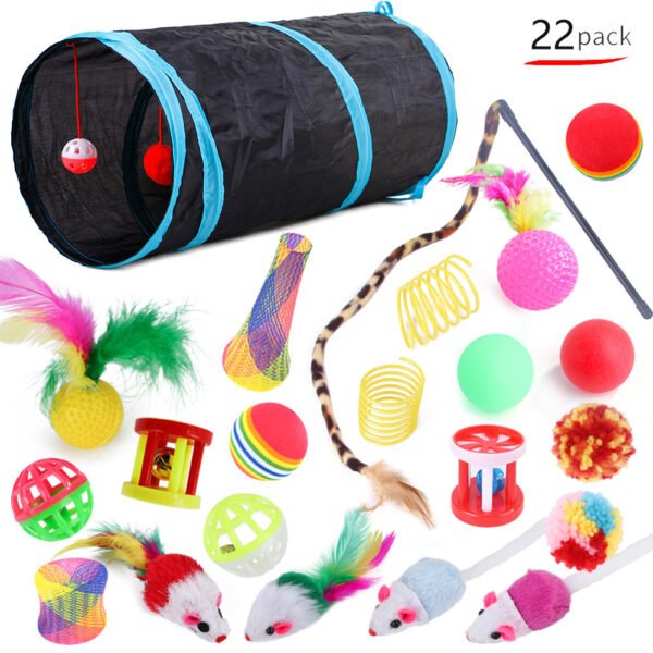 Cat Toy Set Funny Cat Assembled Toys Cat Tunnel Pet Supplies - Image 2