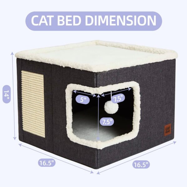 Cloth Cube Cat Nest Foldable - Image 5