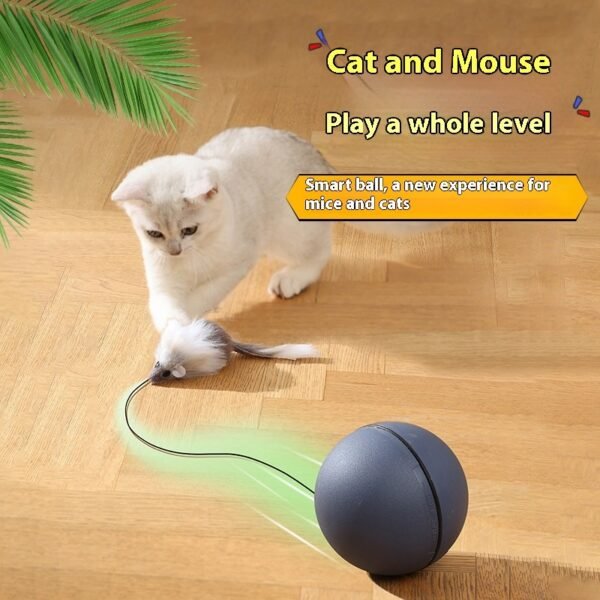 Cat Toys Mouse Teaser Ball Funny Moving Toy For Pets Cat Dog Electric Teaser Ball Automatic Intelligent Rolling Ball - Image 2