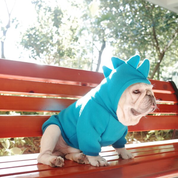 Pet Apparel Fleece Solid Color Hoodie - Image 3