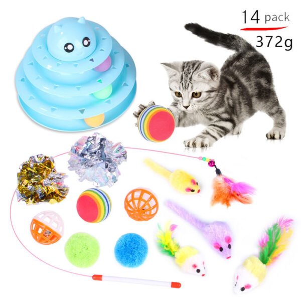 Pet Cat Toy Set 21 Pieces Of Cat Channel Funny Cat Stick - Image 10