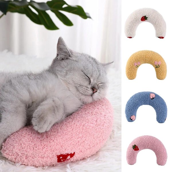 Little Pillow For Cats Fashion Neck Protector Deep Sleep Puppy U-Shaped Pillow