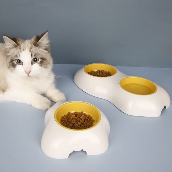 Egg-shaped Pet Bowl Drinking Water Single Bowl Double Bowl Pet Feeding Bowl