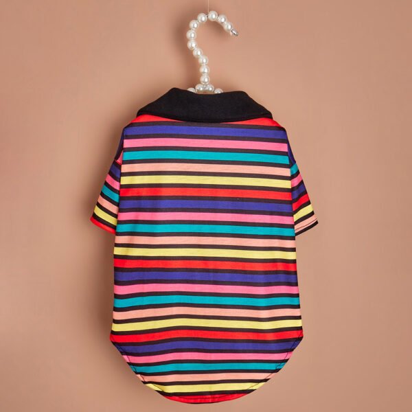 Striped POLO Shirt Inset Pet Clothes - Image 3