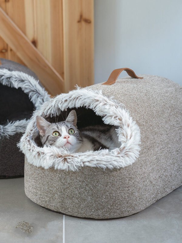 Polar Warm Cat Litter Closed Cat Sleeping Bag Large Winter Deep Sleep Cat Bed - Image 3
