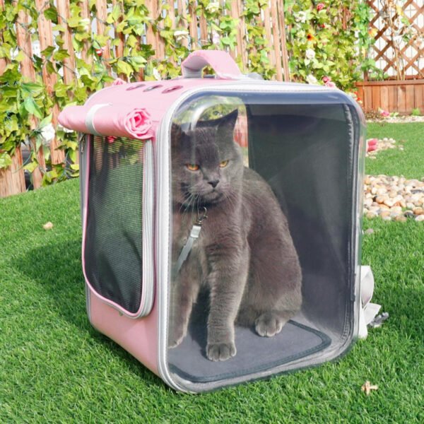 Pet Cat Carrier Backpack Breathable Cat Travel Outdoor Shoulder Bag For Small Dogs Cats Portable Packaging Carrying Pet Supplies - Image 5