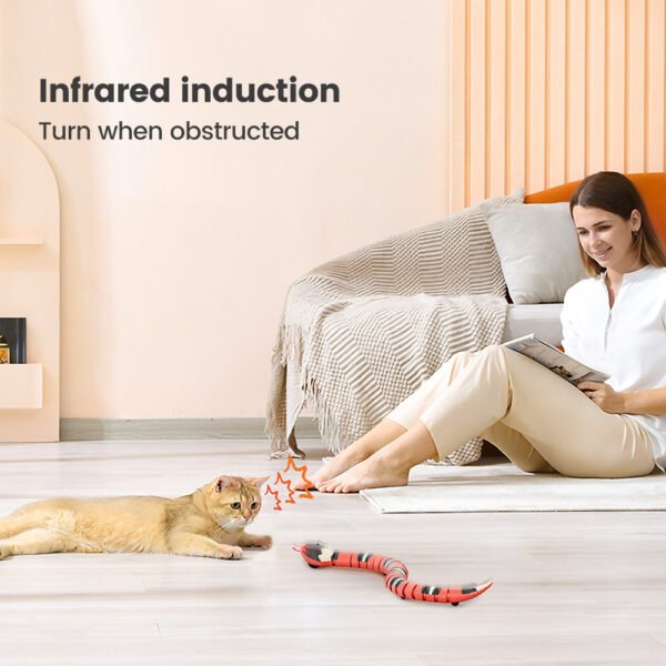 Tricky Interactive Sleeping Electric Induction Snake Toys - Image 4