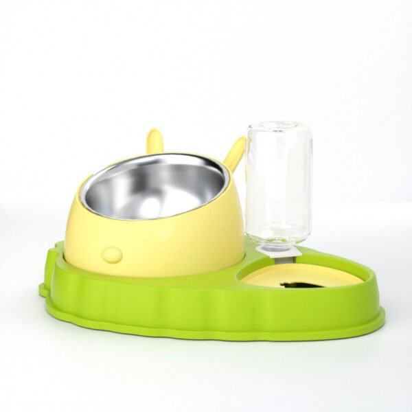 Double Bowl Stainless Steel Carrots Antiskid Pet Feeding Tool Tilt Design Carrot For Indoor - Image 9