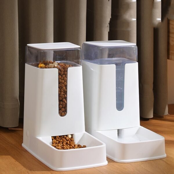 Pet Double Bowl Automatic Feeder Waterer - Image 2