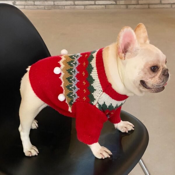Pet Christmas Sweater Dog Cat Fight - Image 4