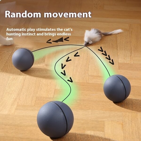 Cat Toys Mouse Teaser Ball Funny Moving Toy For Pets Cat Dog Electric Teaser Ball Automatic Intelligent Rolling Ball - Image 3