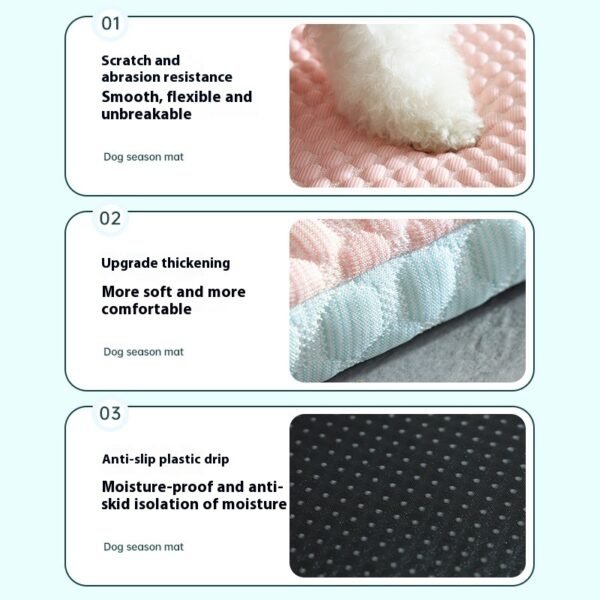 Dog Cat Bed Breathable Cooling Spring Summer Pet Sleeping Mat Soft Non-slip Pet Kennel - Image 5