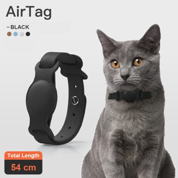 Anti-lost Device Cat And Dog Pet Collar Chain Leather Case - Image 3