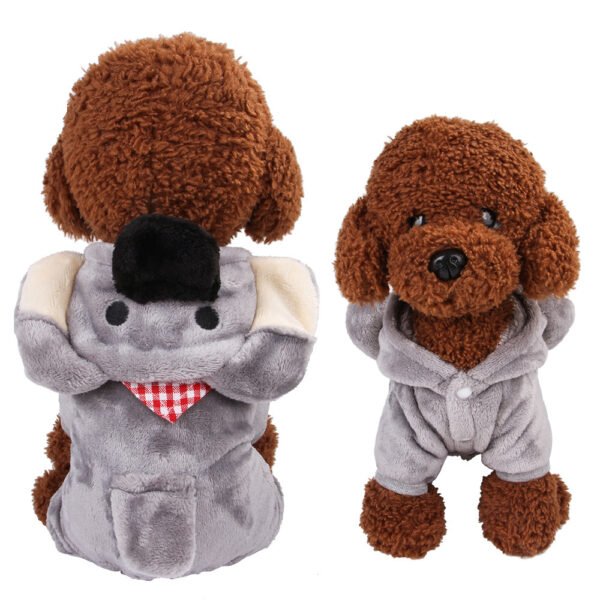 Pet Clothes Coral Velvet Puppy Clothing Cartoon Elk Cow Dog Dog Transfiguration - Image 10