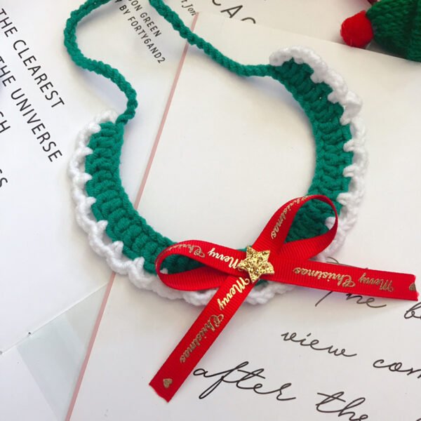 Wool Pet Collar Hand Woven Collar Christmas Pet Accessories - Image 8