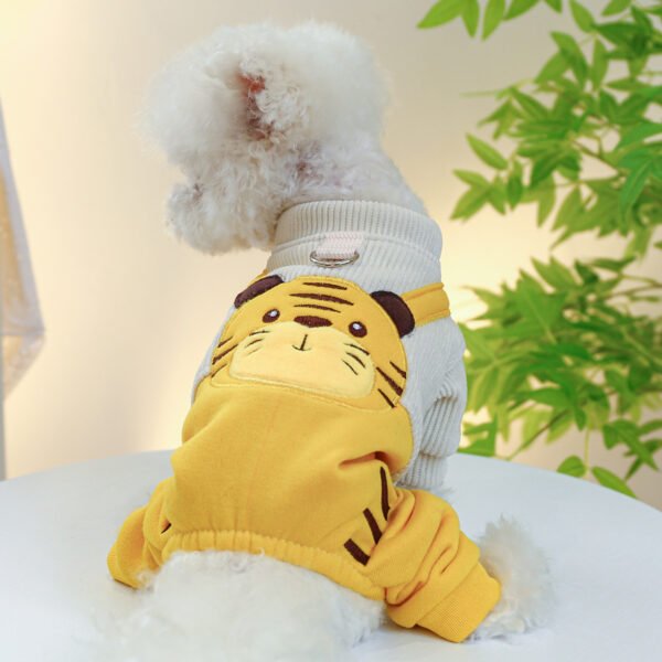 Pet Dog Clothes Corduroy Cute Suspender Pants - Image 2